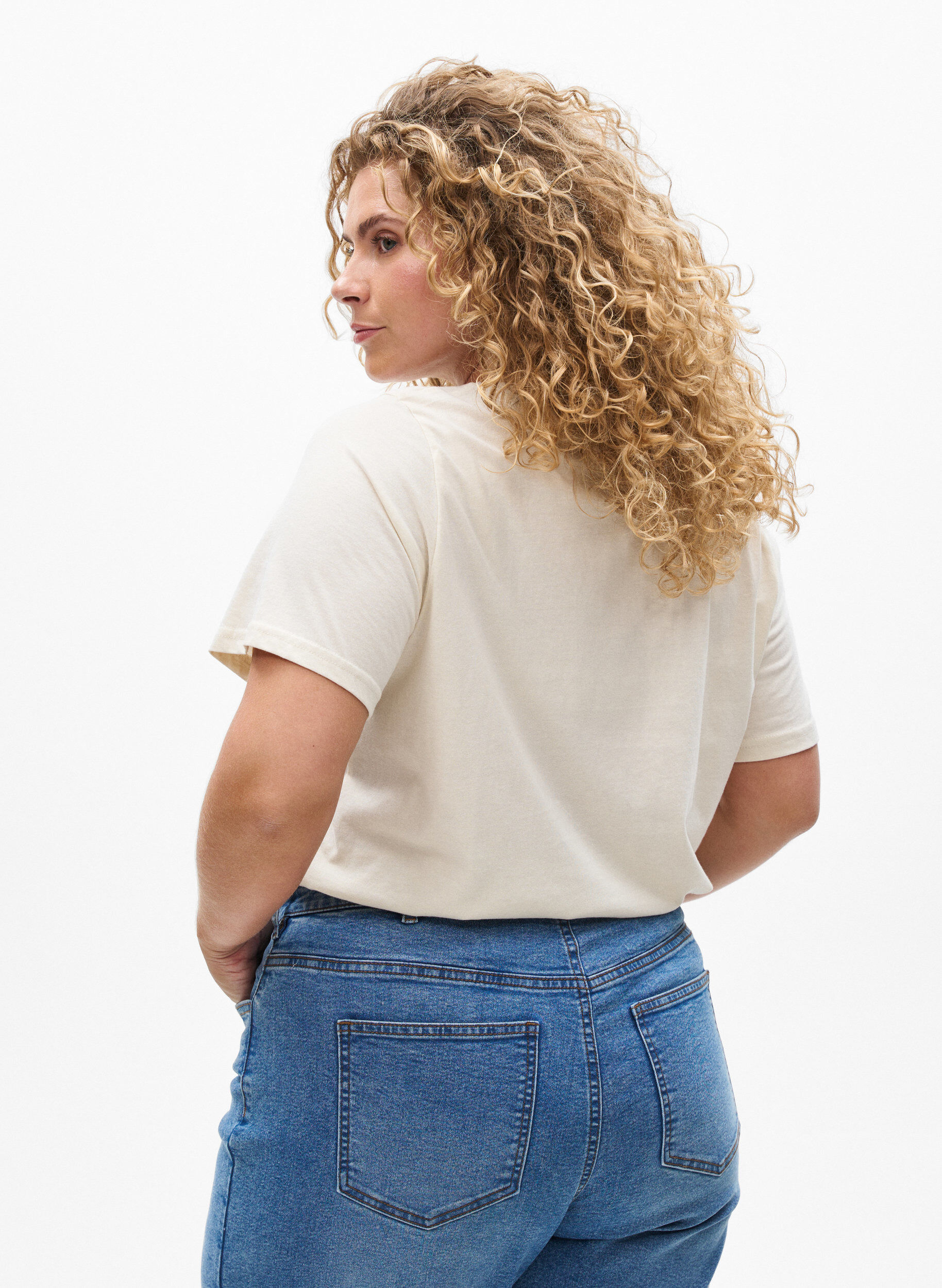 ZizziT-paita printill&auml;, Vanilja, Model image number 2