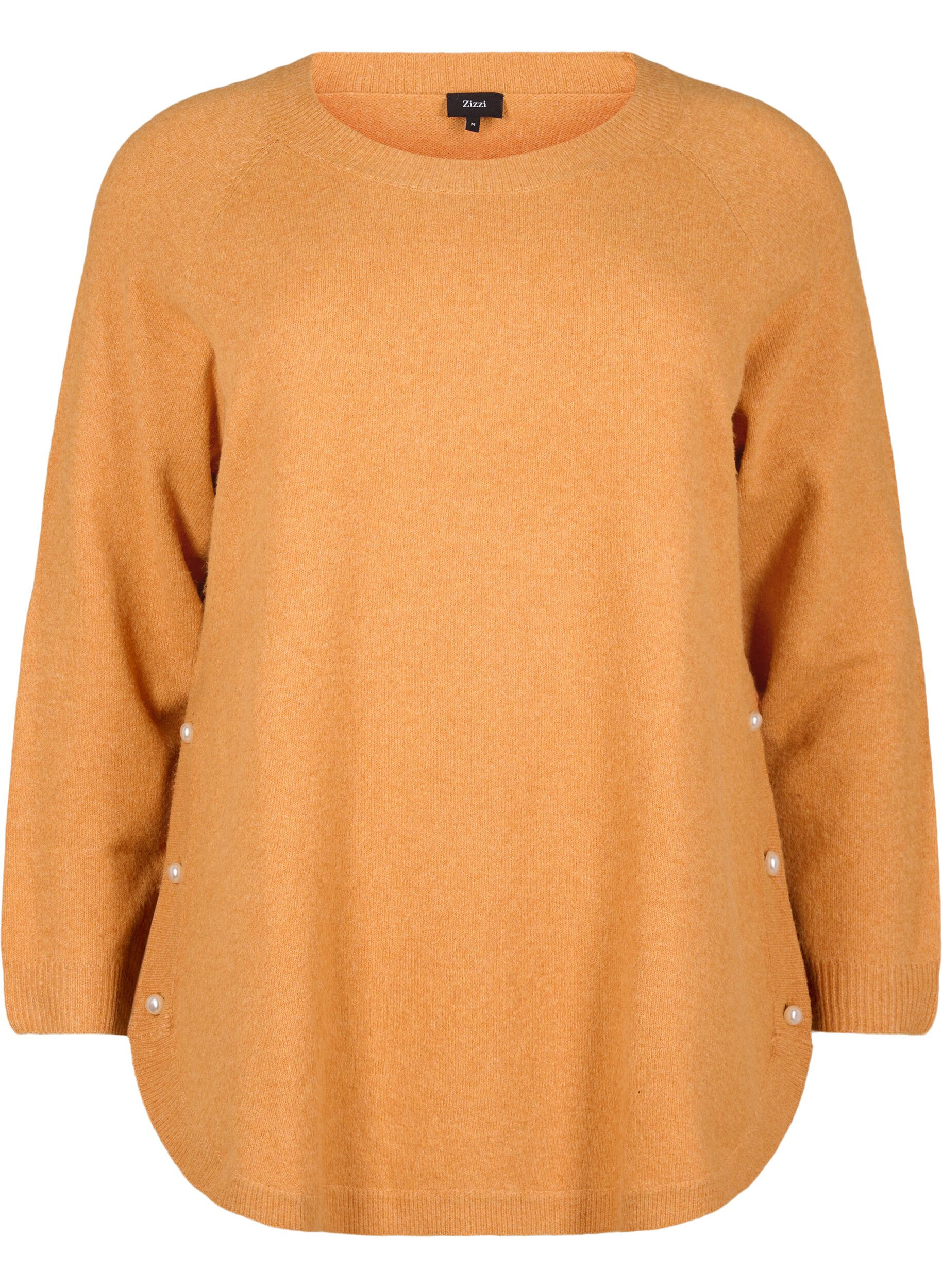 Zizzi Neulepusero helmiyksityiskohdilla, Yam White Mel., Packshot image number 0