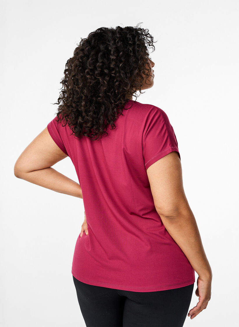 Yksivärinen treenipaita, Punainen, Model image number 2