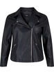 Keinonahkainen biker-takki, Musta, Packshot image number 0