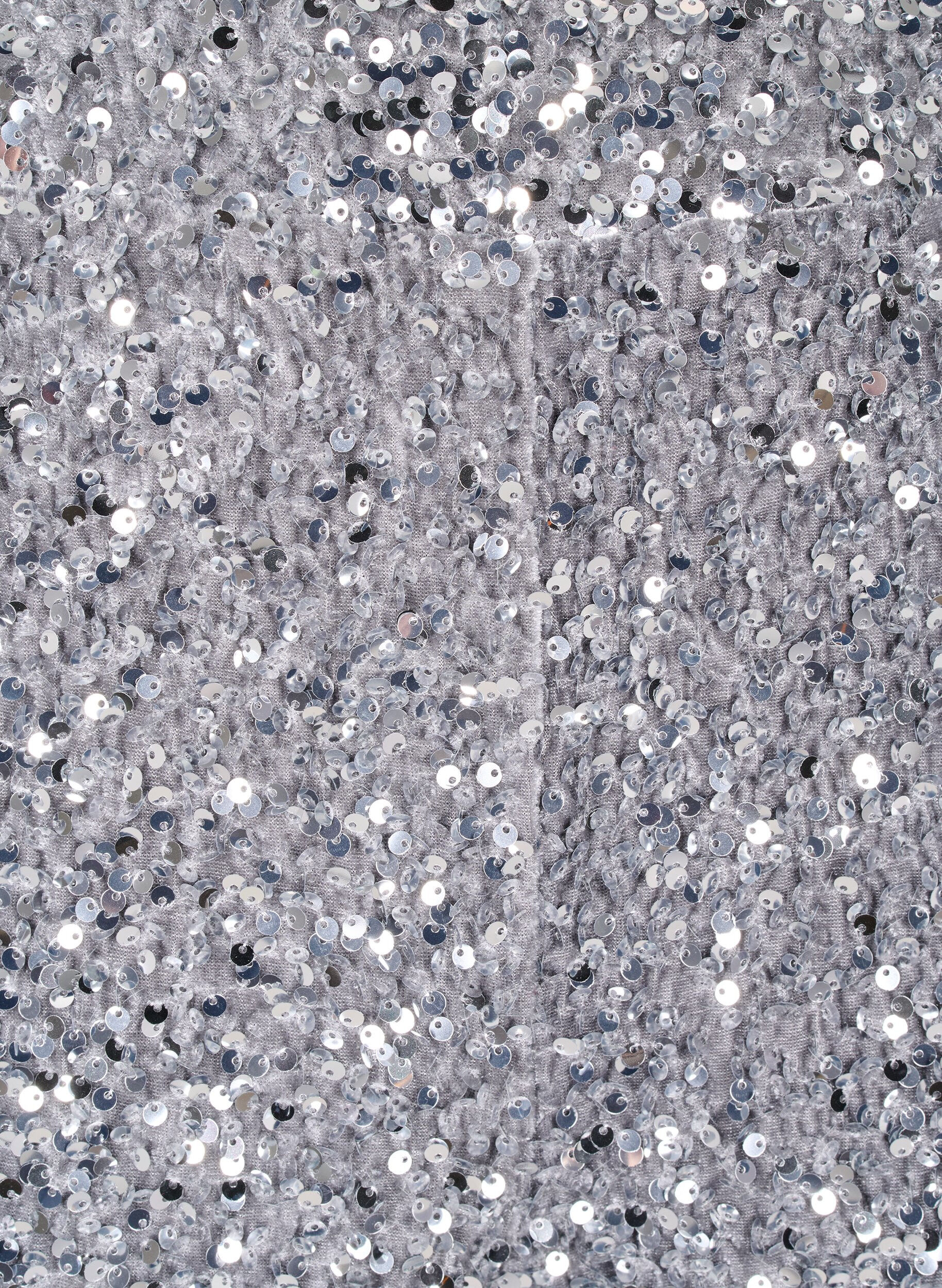 Zizzi Rennot paljetti-housut korkealla vy&ouml;t&auml;r&ouml;ll&auml;, Silver, Packshot image number 2