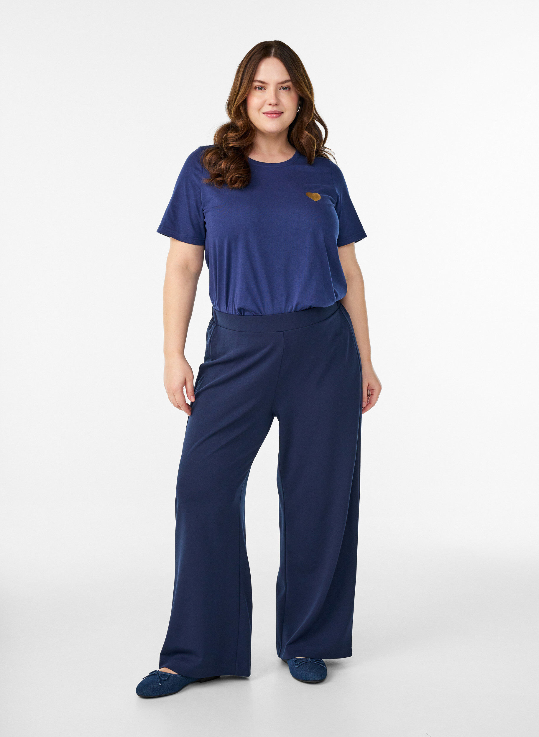 Zizzi T-paita printill&auml;, Sininen, Model image number 1