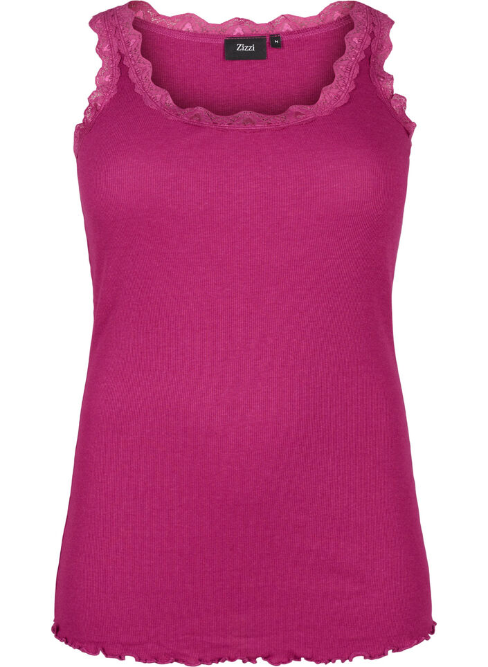 Pitsikoristeinen yläosa, Violetti, Packshot image number 0