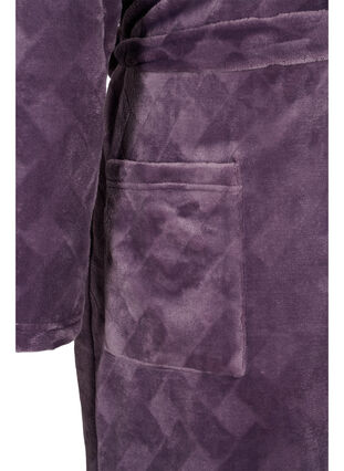 Pitkä aamutakki taskuilla , Vintage Violet, Packshot image number 3