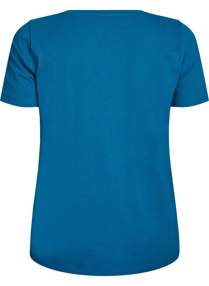 Perus puuvillainen t-paita, Sininen, Packshot image number 1