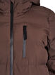 Puffer-takki hupulla ja taskuilla, Ruskea, Packshot image number 2