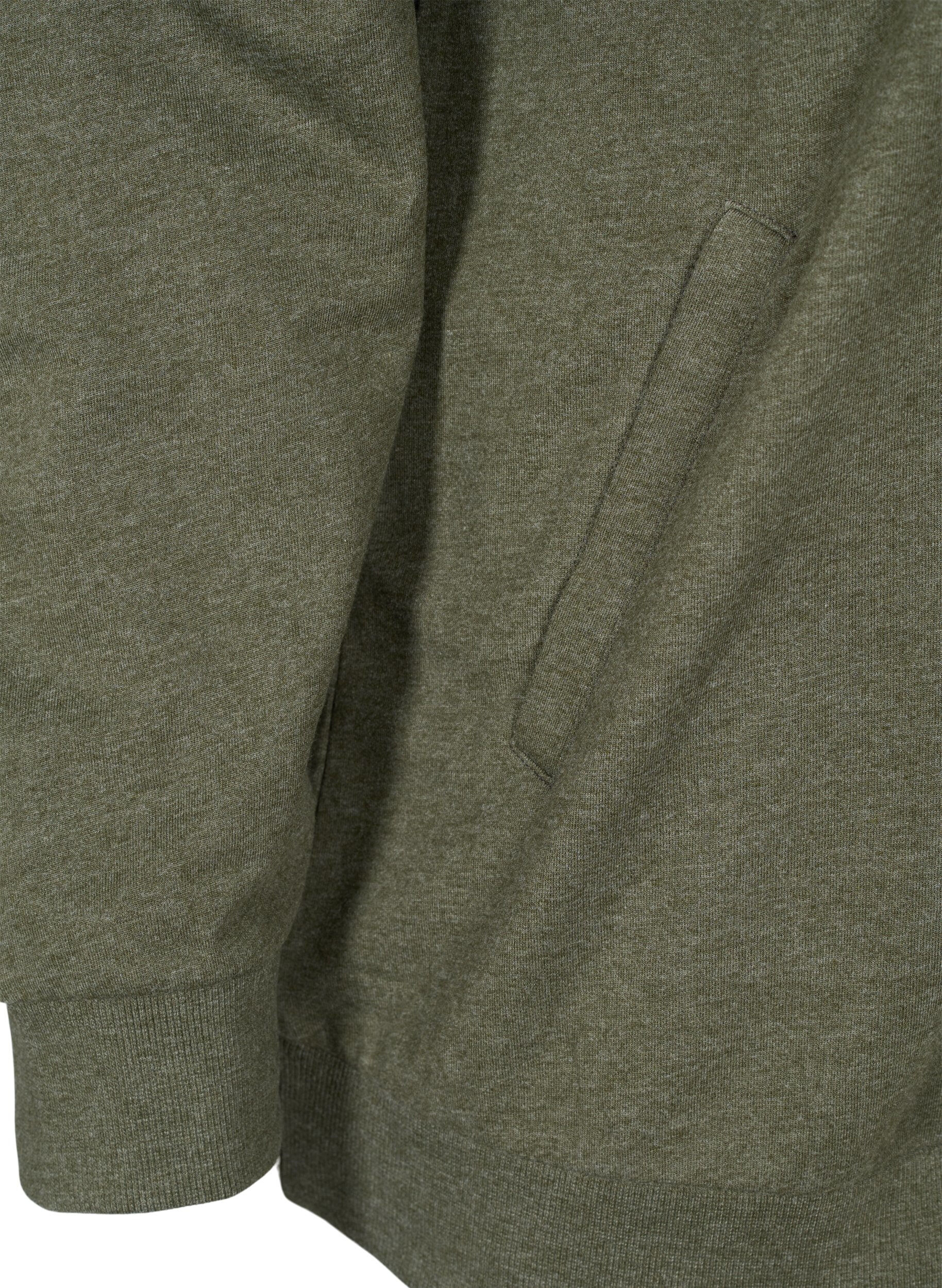 Zizzi Svetaritakki vetoketjulla ja hupulla , Forest Night, Packshot image number 3