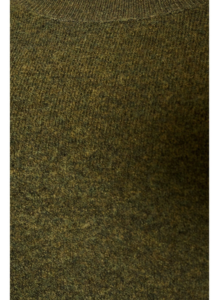 V&auml;lj&auml; neulepusero, jossa n&auml;kyv&auml;t saumat, Vihre&auml;, Packshot image number 2
