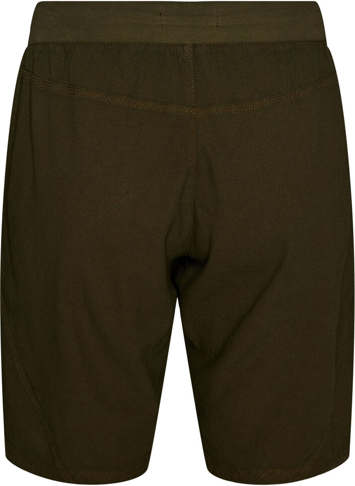 V&auml;lj&auml;t puuvillashortsit taskuilla, Vihre&auml;, Packshot image number 1