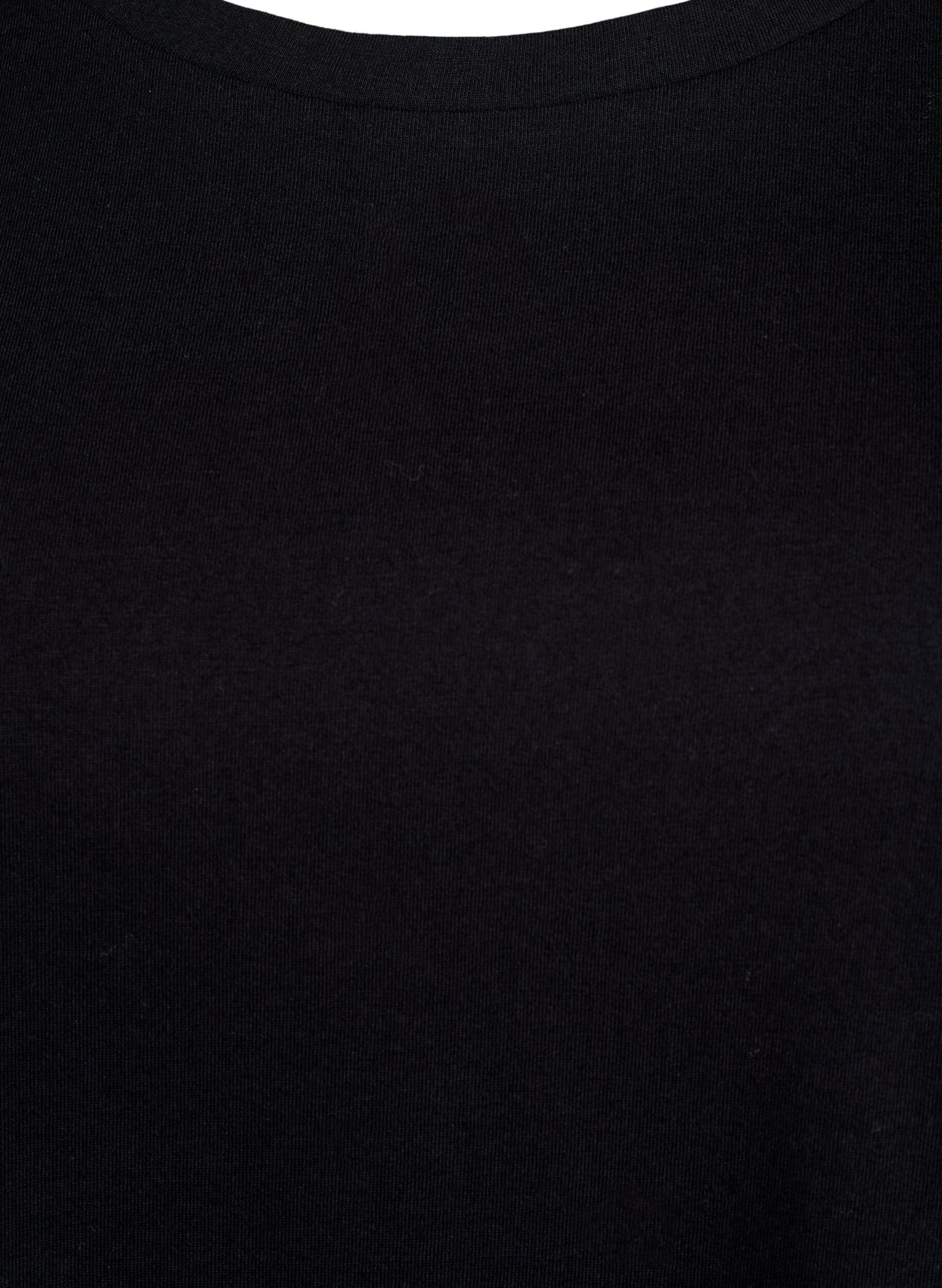 Zizzi T-paita Broderie Anglaise -hihoilla, Musta, Packshot image number 2