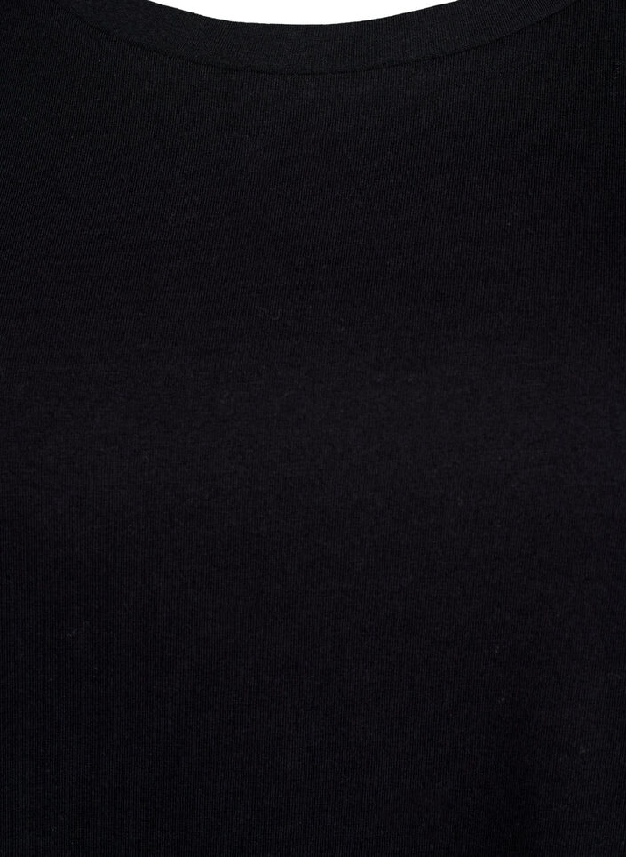 T-paita Broderie Anglaise -hihoilla, Musta, Packshot image number 2