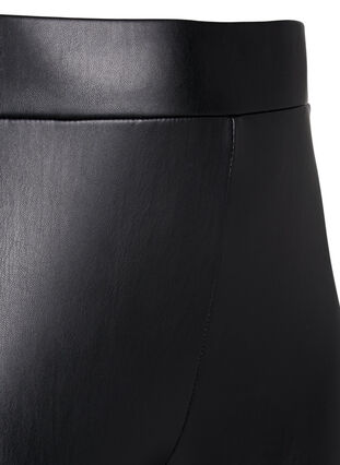 Päällystetyt leggingsit, joissa on harjattu sisäpuoli, Black, Packshot image number 2