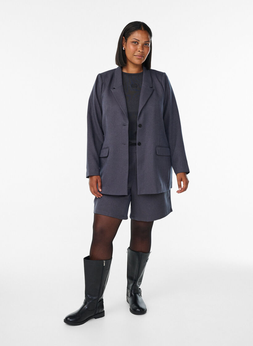 Klassinen bleiseri taskuilla, Harmaa, Model