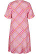 Ruudullinen viskoosimekko kietaisuilmeellä, Pink Check, Packshot image number 1