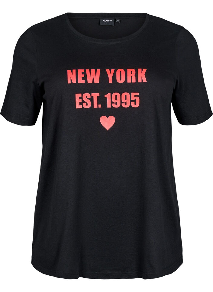 FLASH - T-paita printillä, Musta, Packshot image number 0