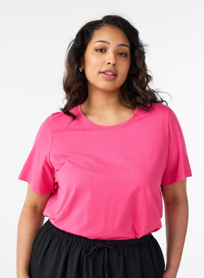 T-paita printill&auml;, Vaaleanpunainen, Model image number 2