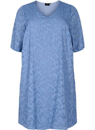 Lyhythihainen mekko tekstuurilla, Coronet Blue