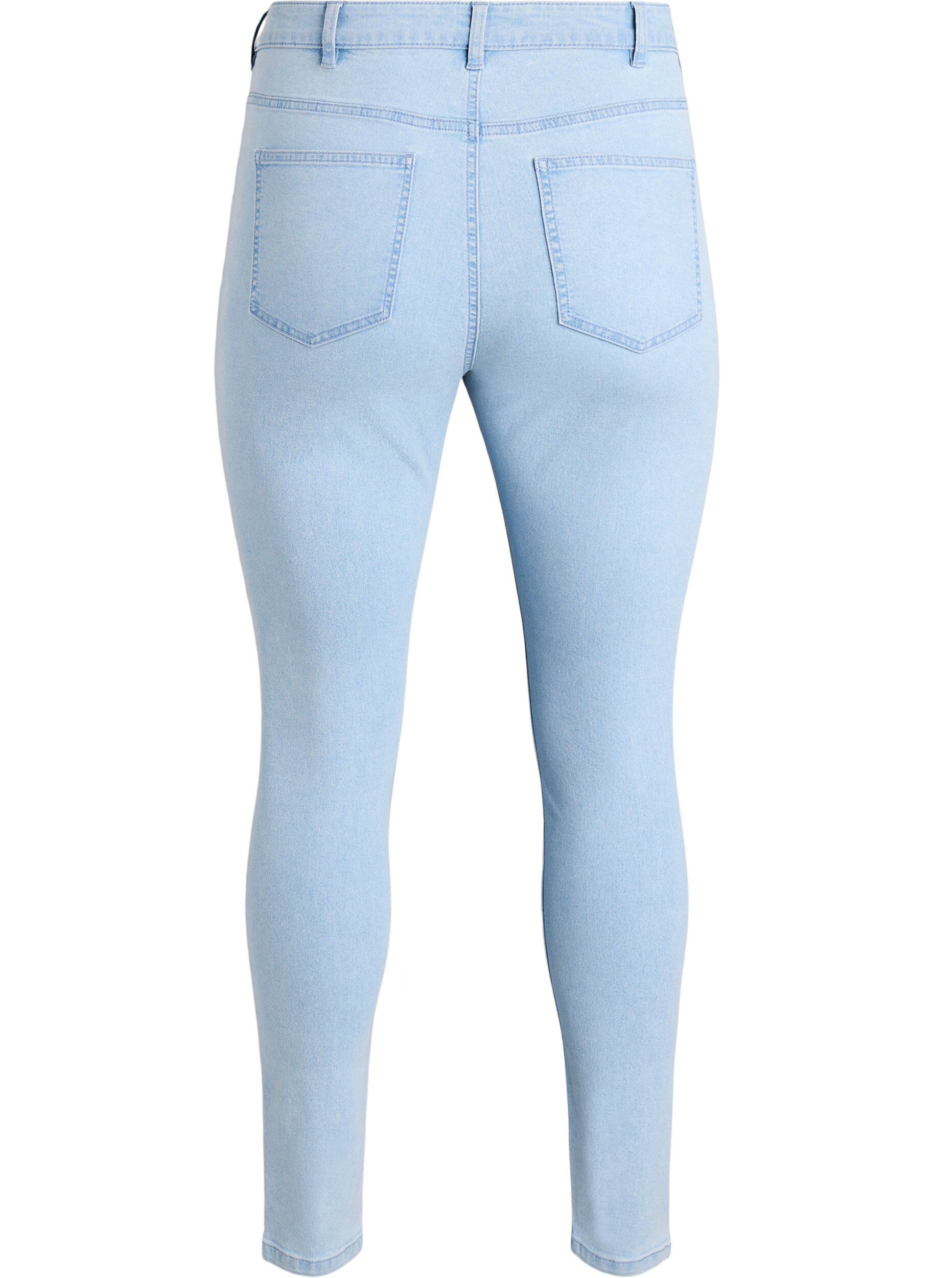 ZizziAmy korkea vy&ouml;t&auml;r&ouml;iset super slim fit -farkut, Sininen, Packshot image number 1