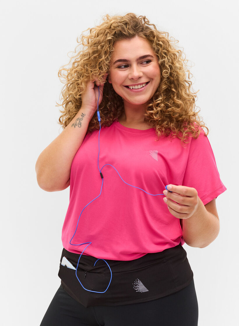 Juoksuvyö heijastimilla ja taskuilla, Black, Model image number 0