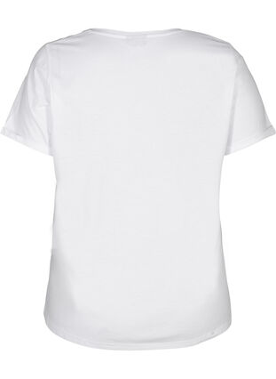 Lyhythihainen T-paita Printillä, Bright White, Packshot image number 1