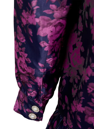 Mekko röyhelöyksityiskohdilla ja helminapeilla, Dark Blue Pink, Packshot image number 3