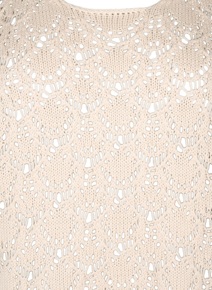 Neulepusero lyhyill&auml; lepakkohihoilla, Beige, Packshot image number 2