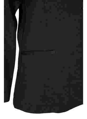 Yksinkertainen bleiseri napeilla ja koristetaskuilla , Dark Grey Melange, Packshot image number 3