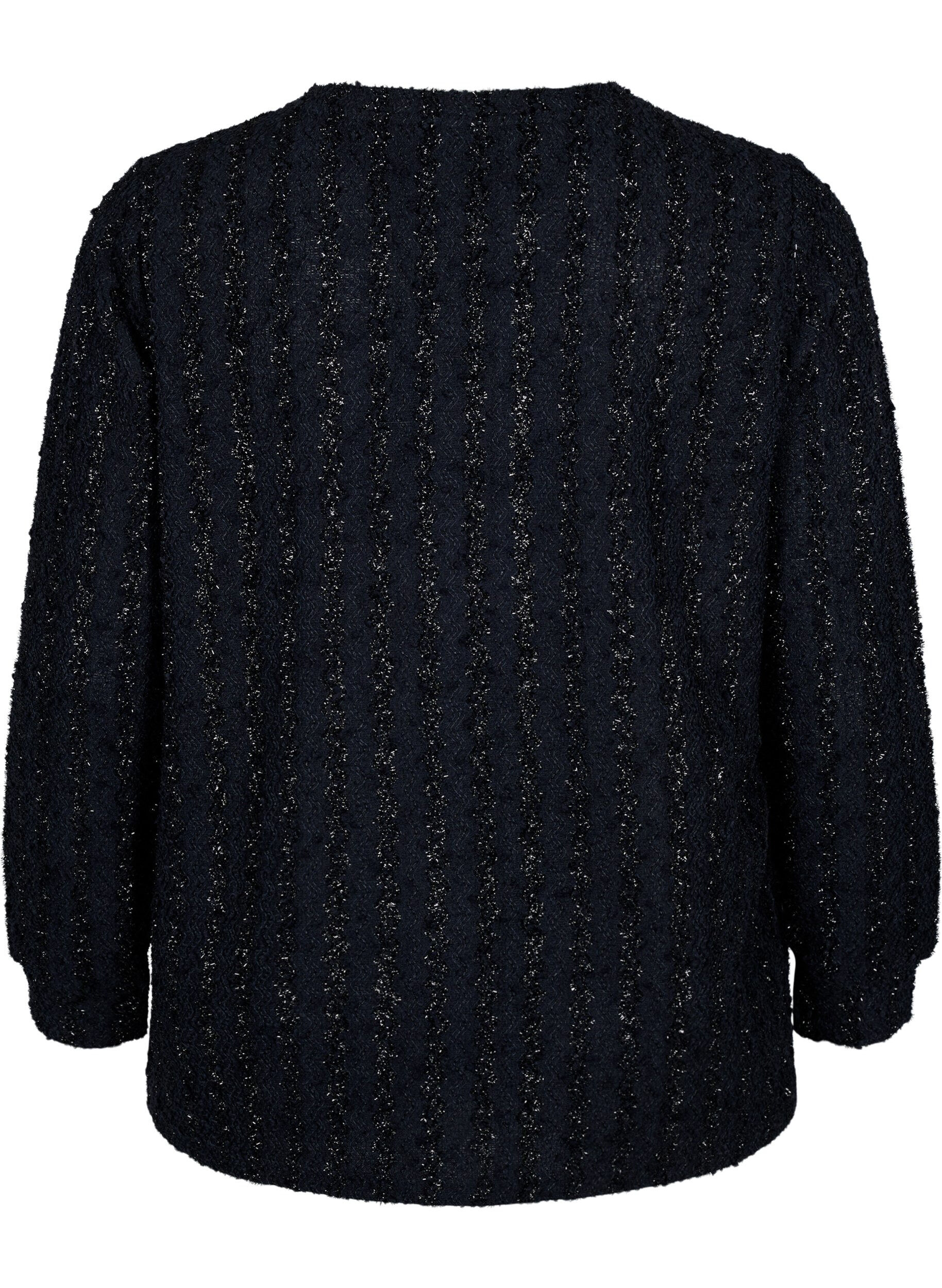 Zizzi Paita kimaltavalla rakenteella, Musta, Packshot image number 1