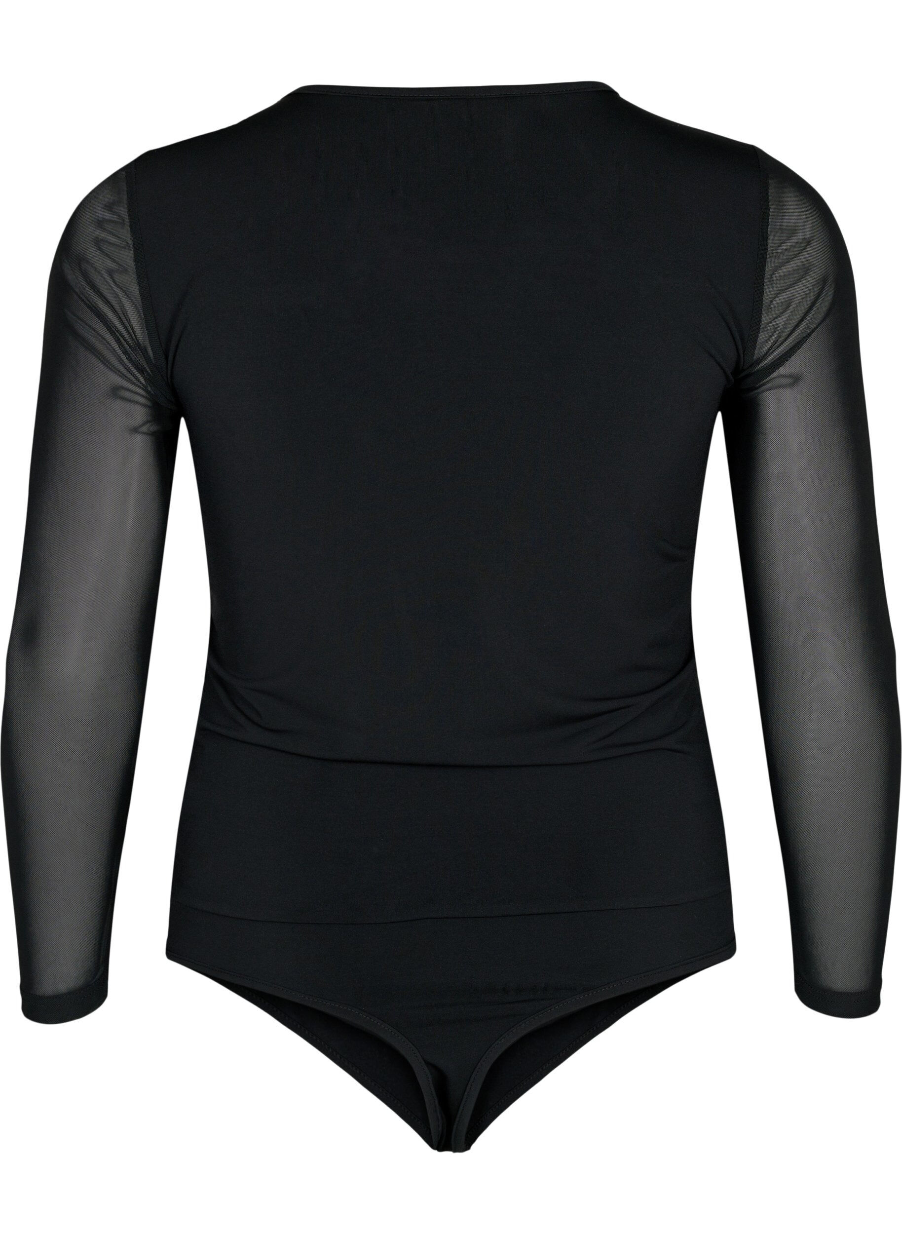 Zizzi Tyk&ouml;istuva body mesh-kankaalla, Black, Packshot image number 1