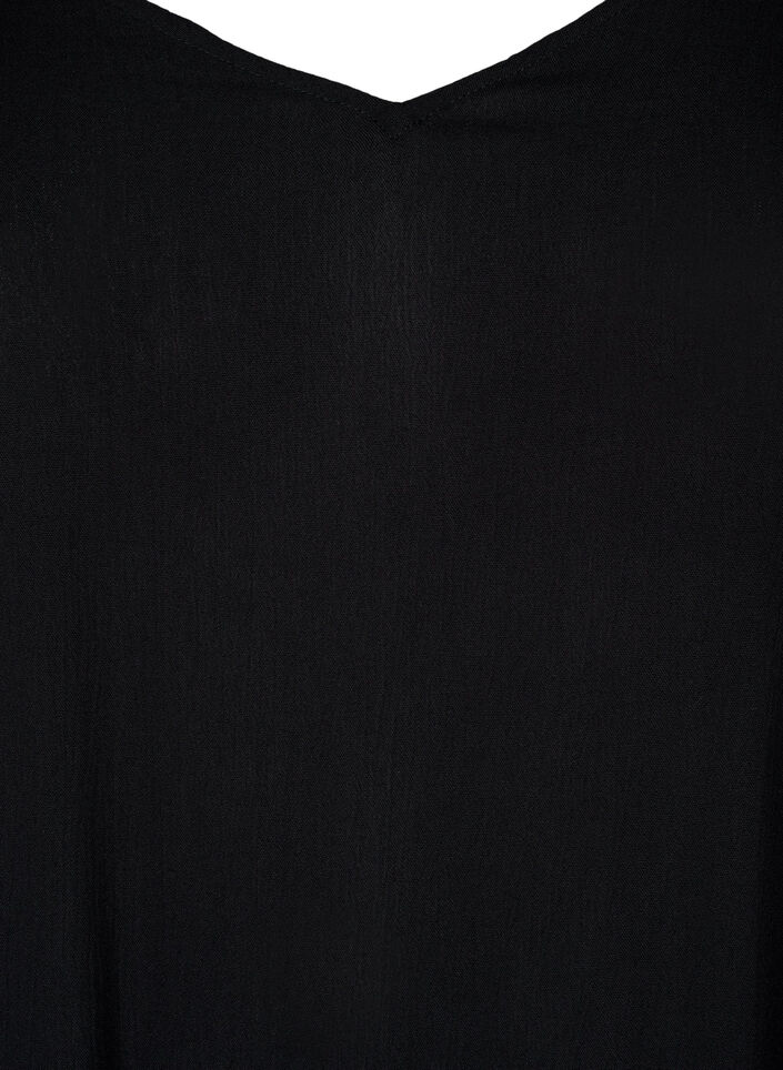 Naruolkaiminen kesämekko viskoosia, Black, Packshot image number 2