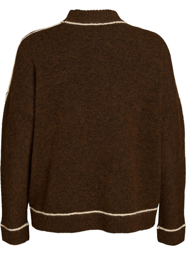 Neulepaita polo- ja vastaraita -kuvioilla, Ruskea, Packshot image number 1