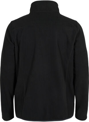 Korkeakauluksinen fleecetakki taskuilla, Black, Packshot image number 1