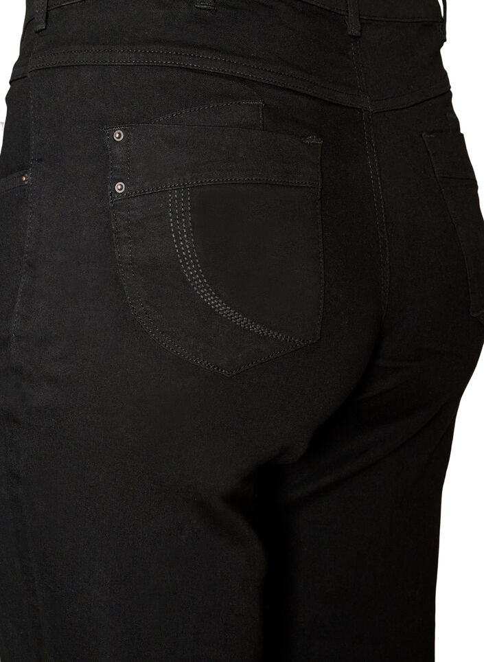 Regular fit Gemma -farkut korkealla vy&ouml;t&auml;r&ouml;ll&auml;, Musta, Packshot image number 3