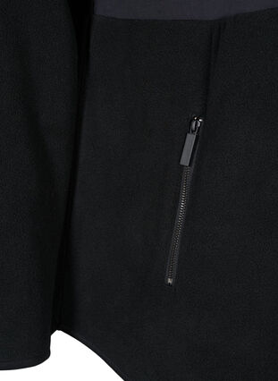 Fleecetakki napeilla ja taskuilla, Black, Packshot image number 3