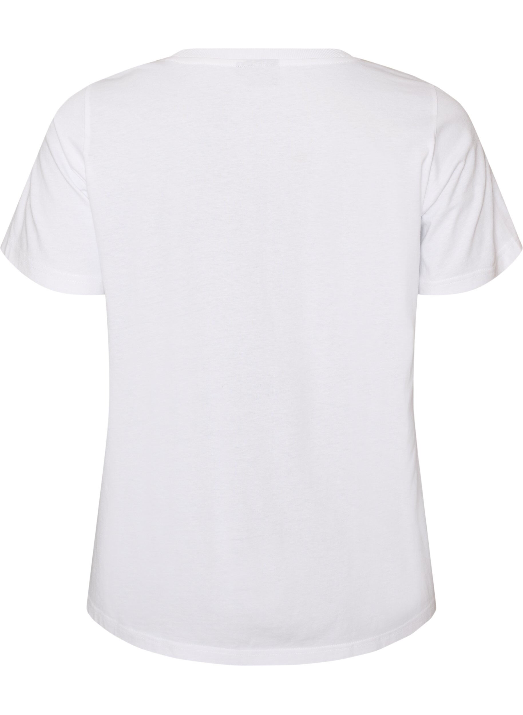 ZizziPuuvillainen T-paita printill&auml;, Valkoinen, Packshot image number 1