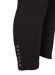 3/4-leggingsit napeilla, Musta, Packshot image number 3
