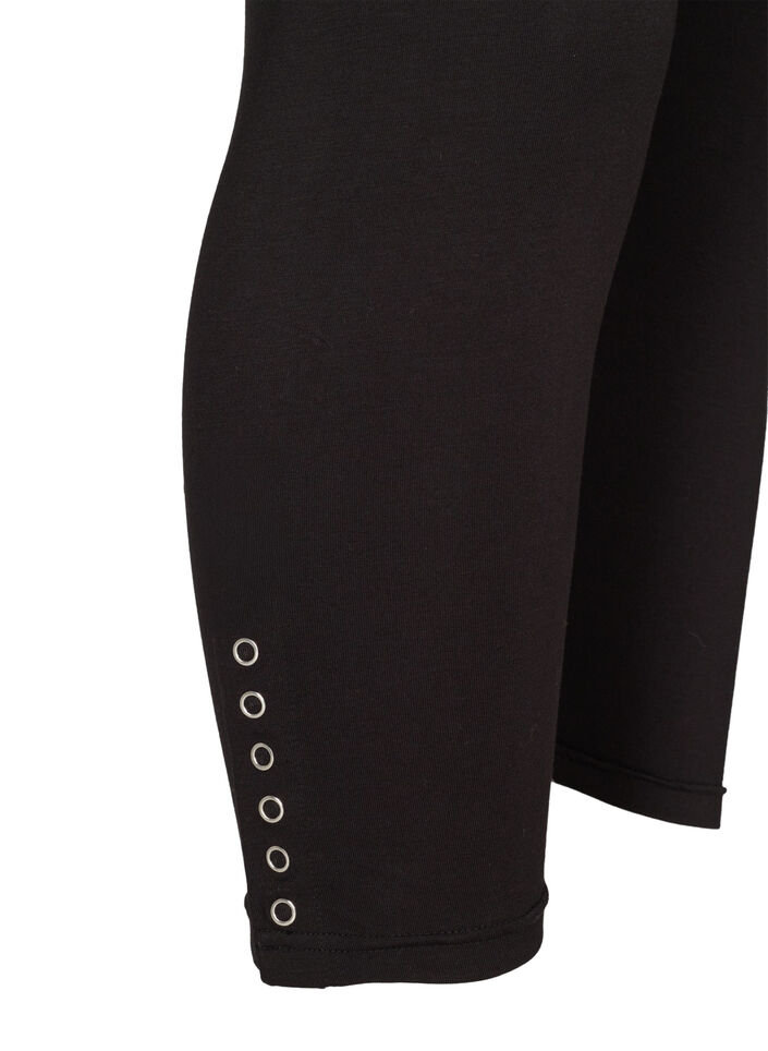 3/4-leggingsit napeilla, Musta, Packshot image number 3