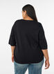 Neulecardigan syd&auml;nnapeilla ja lyhyill&auml; hihoilla, Musta, Model image number 2