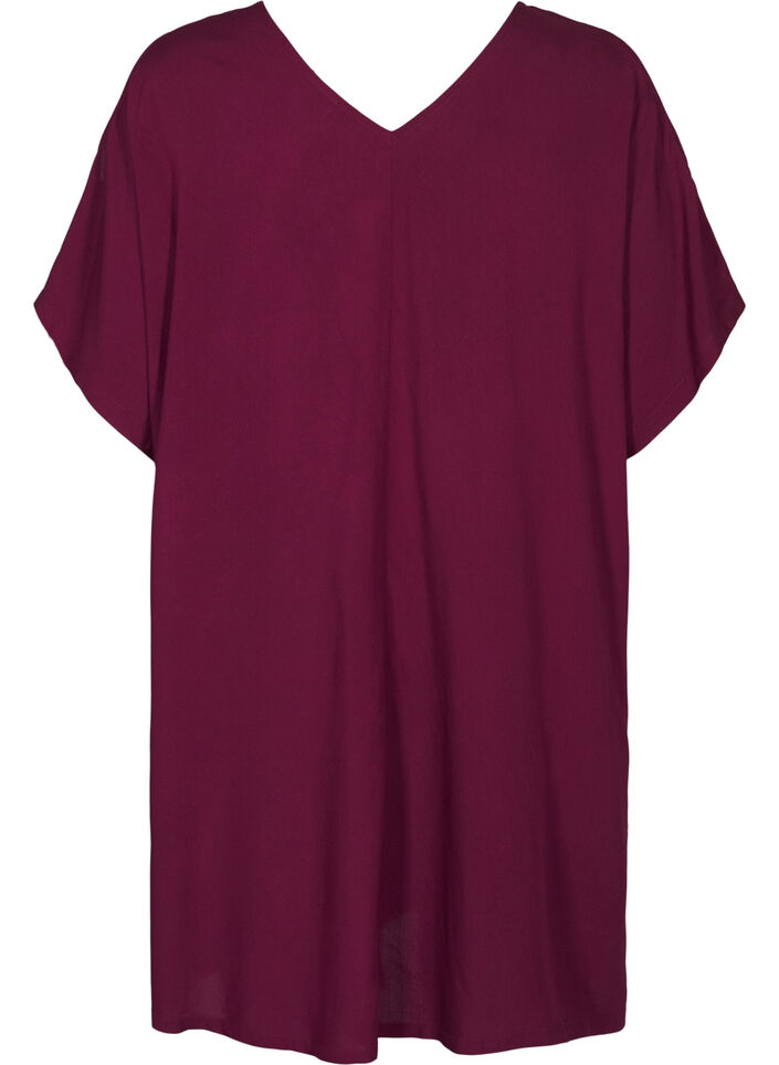 Rantamekko viskoosista olkayksityiskohdalla, Punainen, Packshot image number 1