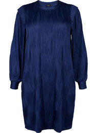 Pitkähihaisessa mekossa kuvioitu kuvio, Maritime Blue