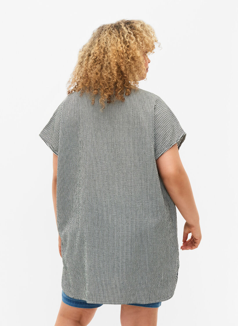 Lyhythihainen puuvillapaita raidoilla, Scarab Stripe, Model image number 1