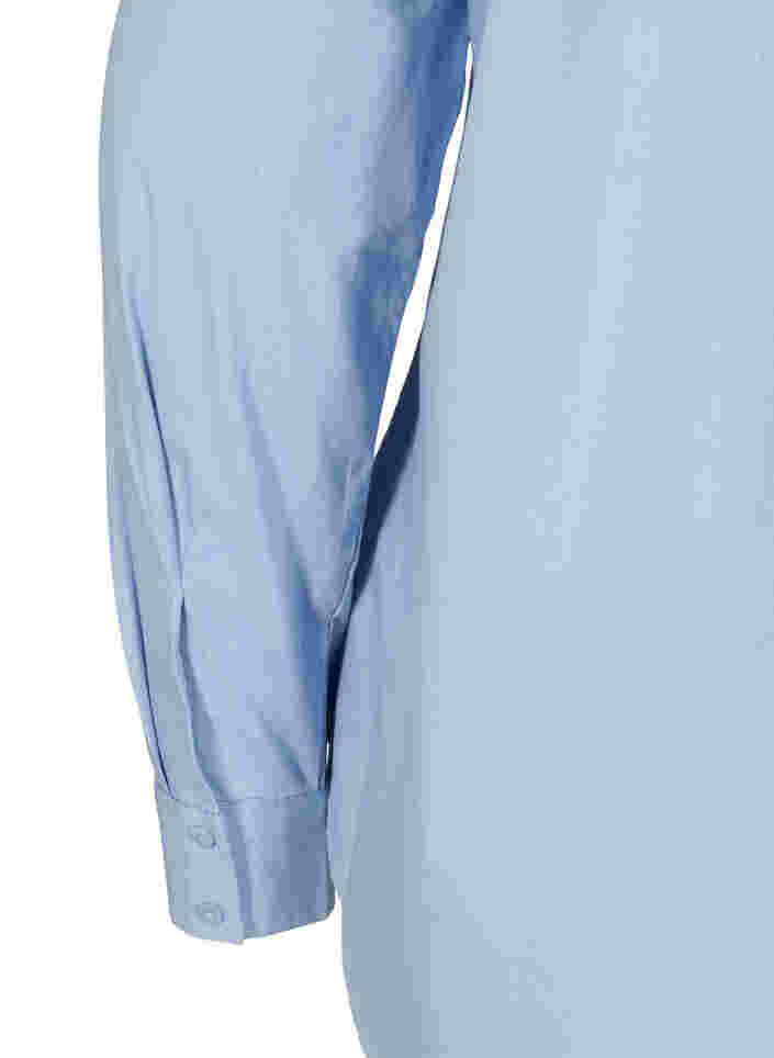 Luomupuuvillainen paitapusero kauluksella ja napeilla, Blue Heron, Packshot image number 3