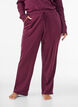 Luomupuuvillaiset pyjamahousut rei&rsquo;itetyll&auml; kirjailulla, Tumma Bordeaux, Model image number 2