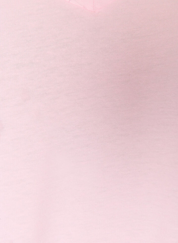 Lyhythihainen T-paita V-p&auml;&auml;ntiell&auml;, Vaaleanpunainen, Packshot image number 2