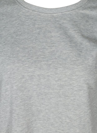 Kropattu svetari pyöreällä pääntiellä, Light Grey Melange, Packshot image number 2