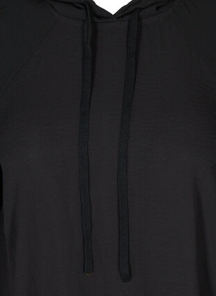 Pusero hupulla ja 3/4-pituisilla hihoilla, Black, Packshot image number 2