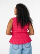 Smokkitoppi venep&auml;&auml;ntiell&auml; ja peplum-helmalla, Vaaleanpunainen, Model image number 2