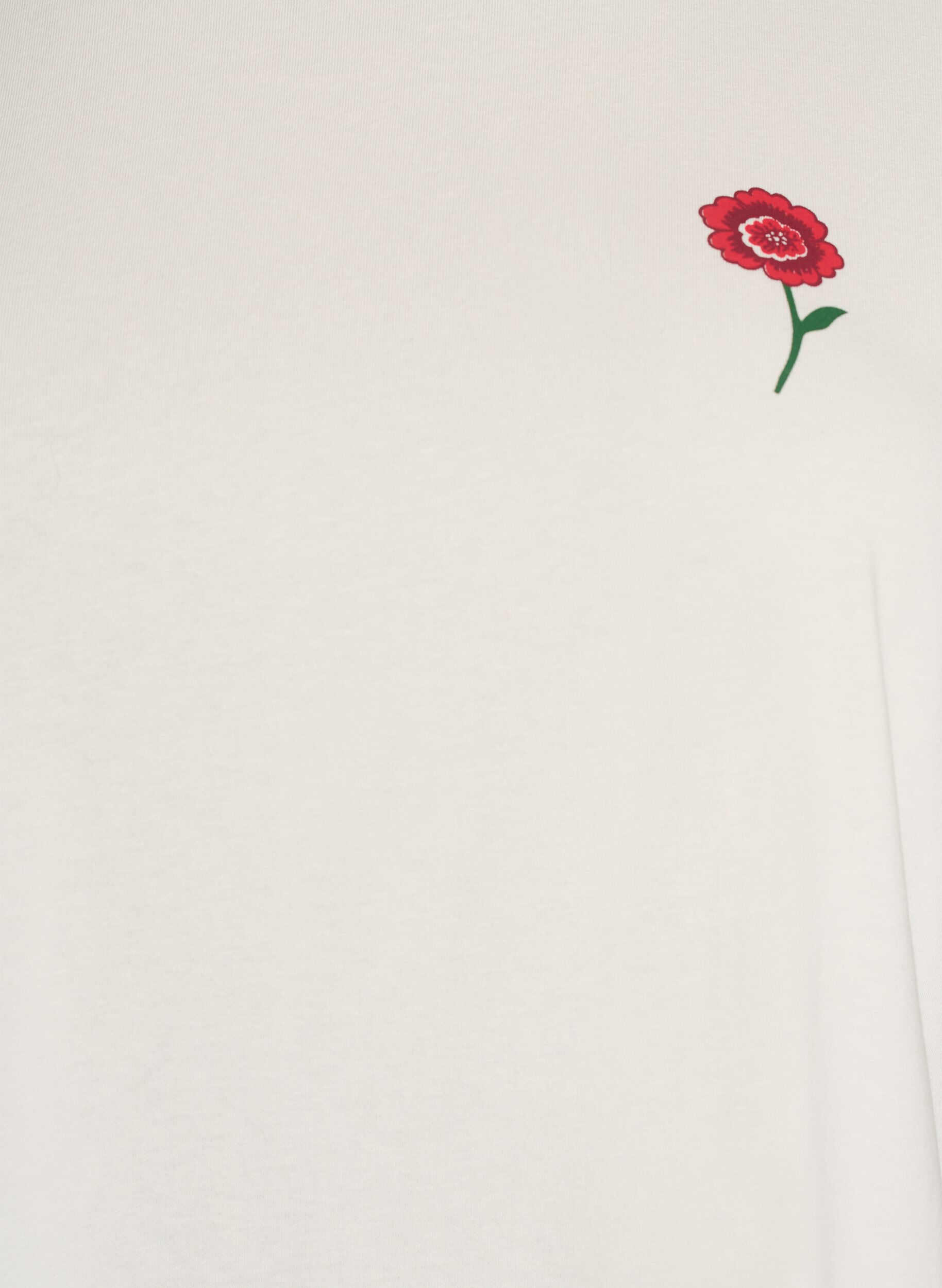 Zizzi Rento puuvillainen y&ouml;paita printtiyksityiskohdilla, Vanilja, Packshot image number 2