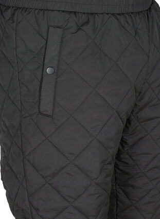 Tikatut talvihousut taskuilla, Black, Packshot image number 2
