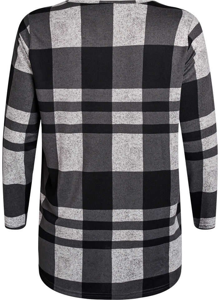 Pitkähihainen kuviollinen pusero, Harmaa, Packshot image number 1